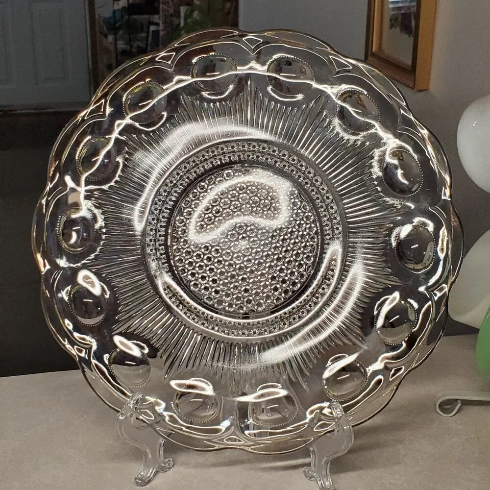 Bartlett Collins St. Genevieve Clear Divided Platter